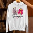 K Is For Kindergarten Teacher Coquette Bow Back To School Unisex Hoodie, gift for family, gift for coworker K Is For Kindergarten Teacher Coquette Bow Back To School Unisex Hoodie, gift for family, gift for coworker
