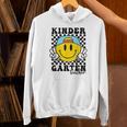 Kindergarten Teacher Hippie Smile Face Back School Unisex Hoodie, gift for family, gift for coworker