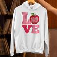 Love Kindergarten Cute Apple School Teacher Unisex Hoodie, gift for family, gift for coworker