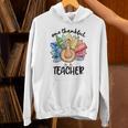 One Thankful Teacher Turkey Pencil Thanksgiving Teachers Unisex Hoodie, gift for family, gift for coworker