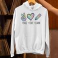 Peace Love Learn Tie Dye Teacher Kids 100th Days Of School Unisex Hoodie, gift for family, gift for coworker Peace Love Learn Tie Dye Teacher Kids 100th Days Of School Unisex Hoodie, gift for family, gift for coworker