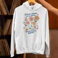 Teach Them Love Them Watch Them Grow Retro Teacher Floral Unisex Hoodie, gift for family, gift for coworker