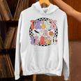 Trick Or Teach Retro Groovy Halloween Teacher Unisex Hoodie, Groovy Teacher Hoodies, gift for family, gift for coworker