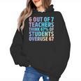 6 Out Of 7 Teachers Think 67 Of Students Overuse 67 Quote Women's Hoodie, trending gift