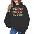 Cute Coquette Pencil Bow Christmas School Teacher Student Women's Hoodie, trending gift