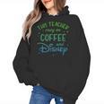 Disney This Teacher Runs On Coffee And Disney Gradient Logo Women's Hoodie, trending gift