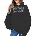 Everything Is Figureoutable Teacher Motivational - -Adults Small Short Sleeve Crew Collar Modern Fun Vacation Cotton Polyester Machine Wash Women's Hoodie, trending gift