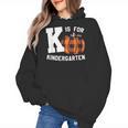 Fall Kindergarten Teacher K Is For Buffalo Plaid Pumpkin Women's Hoodie, trending gift