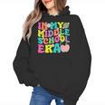 Groovy In My Middle School Era Back To School Teacher Women's Hoodie, Groovy Teacher Gifts, trending gift