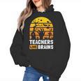 Halloween Teachers Science Math Teachers Love Brains Women's Hoodie, Science Teacher Gifts, trending gift