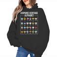 Hispanic Flags Alphabet Hearts Latin Heritage For Teacher Women's Hoodie, trending gift Hispanic Flags Alphabet Hearts Latin Heritage For Teacher Women's Hoodie, trending gift