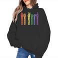 Retro Be Kind ASL Deaf Teacher Sign Language Gay Pride Women's Hoodie, trending gift