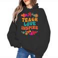 Retro Teach Love Inspire Back To School Teachers Women's Hoodie, trending gift