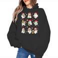 Santa Ghost Reading Books Christmas Library Teacher Women's Hoodie, trending gift