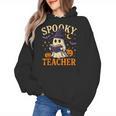 Spooky Teacher Halloween Cute Ghost Pumpkin Reading Women Women's Hoodie, trending gift