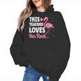 This Teacher Loves Her Flock Teaching Flamingo Girl Women's Hoodie, trending gift