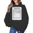 Teacher Nutrition Facts Teachers Nutritional Fact Women's Hoodie, trending gift