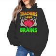 Teacher Teachers Love Brains Skeleton Hand Heart Halloween Women's Hoodie, trending gift Teacher Teachers Love Brains Skeleton Hand Heart Halloween Women's Hoodie, trending gift
