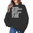 Teachers Are Underpaid Because America Does Not Value Men Women Women's Hoodie, trending gift Teachers Are Underpaid Because America Does Not Value Men Women Women's Hoodie, trending gift