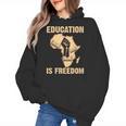 History Education Is Freedom African Map Black Teacher Women's Hoodie, History Teacher Gifts, trending gift