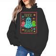 Trick Or Teach Neon Ghost Flower Teacher Spooky Halloween Women's Hoodie, trending gift