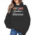 Vintage Teacher Knows More Than She Says Outfit Definition Women's Hoodie, trending gift