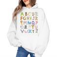 ABC Animals Alphabet Graphic Boys Girls Kindergarten Teacher Women's Hoodie, trending gift ABC Animals Alphabet Graphic Boys Girls Kindergarten Teacher Women's Hoodie, trending gift