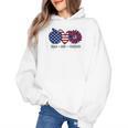 American Flag Teach Love Freedom Preschool Teacher 4th July Women's Hoodie, trending gift