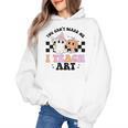 You Can't Scare Me I Teach Art Retro Teacher Ghost Halloween Women's Hoodie, trending gift