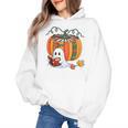 Fall Book Pumpkin Books Ghost Reading Halloween Teacher Women's Hoodie, trending gift Fall Book Pumpkin Books Ghost Reading Halloween Teacher Women's Hoodie, trending gift