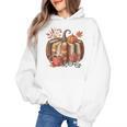 Fall Book Pumpkin Retro Reading Halloween Teacher Women's Hoodie, trending gift Fall Book Pumpkin Retro Reading Halloween Teacher Women's Hoodie, trending gift