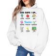 God Says Im Teacher Christian Back To School Religious Women's Hoodie, trending gift God Says Im Teacher Christian Back To School Religious Women's Hoodie, trending gift