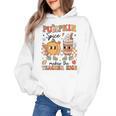 Groovy Pumpkin Spice Makes Teacher Nice Fall Thanksgiving Women's Hoodie, Groovy Teacher Gifts, trending gift Groovy Pumpkin Spice Makes Teacher Nice Fall Thanksgiving Women's Hoodie, Groovy Teacher Gifts, trending gift