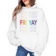 Happy Fri Yay Teacher Friday Saying Women's Hoodie, trending gift Happy Fri Yay Teacher Friday Saying Women's Hoodie, trending gift