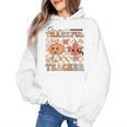 One Thankful Teacher Thanksgiving Groovy Fall Autumn Teacher Women's Hoodie, Groovy Teacher Gifts, trending gift One Thankful Teacher Thanksgiving Groovy Fall Autumn Teacher Women's Hoodie, Groovy Teacher Gifts, trending gift