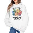 One Thankful Teacher Turkey Pencil Thanksgiving Teachers Women's Hoodie, trending gift
