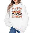 Retro Fall In Love With Learning Autumn Pumpkin Teacher Women's Hoodie, trending gift