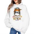 STEM Teacher Messy Bun Fall Vibes Autumn Thanksgiving Men Women Women's Hoodie, trending gift STEM Teacher Messy Bun Fall Vibes Autumn Thanksgiving Men Women Women's Hoodie, trending gift