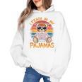I Teach In My Pajamas Teacher Sunset Bear Retro Women's Hoodie, trending gift