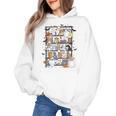 Teacher Library Ghost Reading Book Halloween Cat Women's Hoodie, trending gift