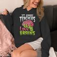 3rd Grade Teachers Love Brains Zombie Teacher Halloween Women's Hoodie, funny design