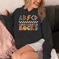 ABCD Kindergarten Rocks Back To School Teacher Kindergarten Women's Hoodie, funny design