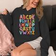 Alphabet A-Z ABC Kids Back To School Pre K Teachers Women's Hoodie, funny design