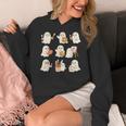 Art Teacher Ghost Halloween Artists Painter Teacher Spooky Women's Hoodie, funny design