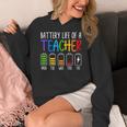 Battery Life Of A Teacher School Teacher Appreciation Women's Hoodie, funny design