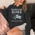 Blues Music Band Lover Vintage Guitar Teacher Blues Women's Hoodie, funny design