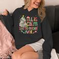Book Tree All Is Calm Said No Teacher Ever Christmas Women's Hoodie, funny design