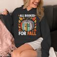 All Booked For Fall Book Pumpkin Autumn Thanksgiving Teacher Women's Hoodie, funny design