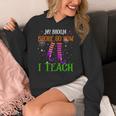 My Broom Broke So Now I Teach Teacher Witch Halloween Women's Hoodie, funny design