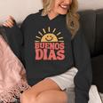 Buenos Dias Spanish Teacher Appreciation Back To School Women's Hoodie, funny design